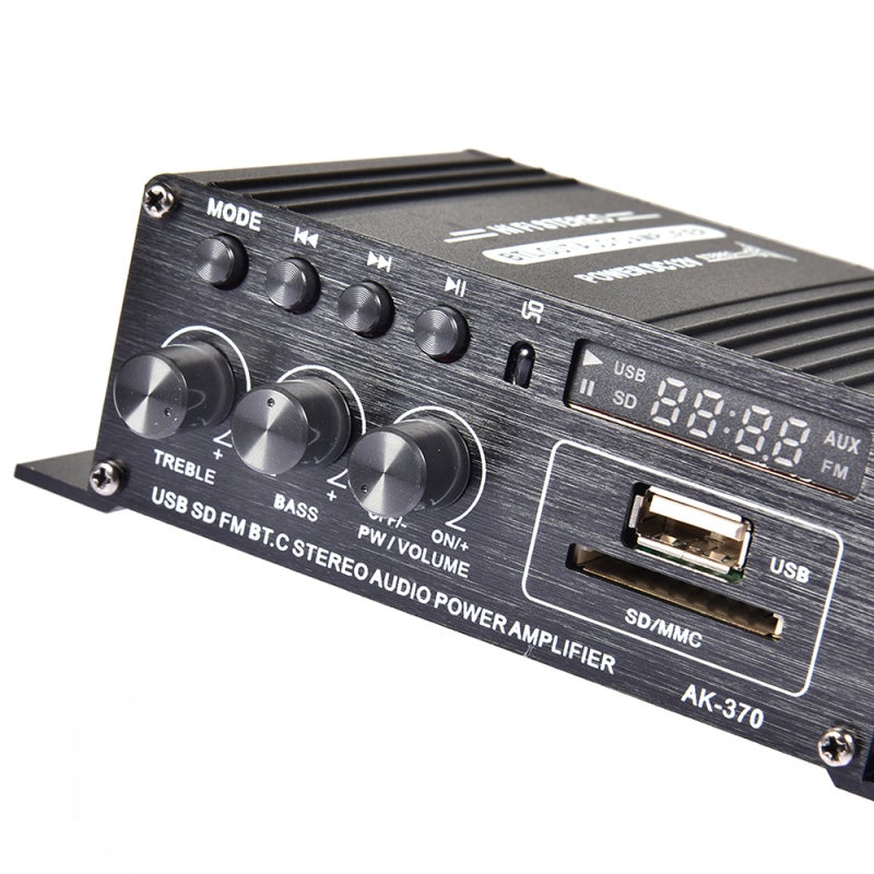 HiFi Amplifier: 2 Channel Output, Low Distortion - Mini Aluminum Alloy Music Receiver for Home Audio Playback - Image 2