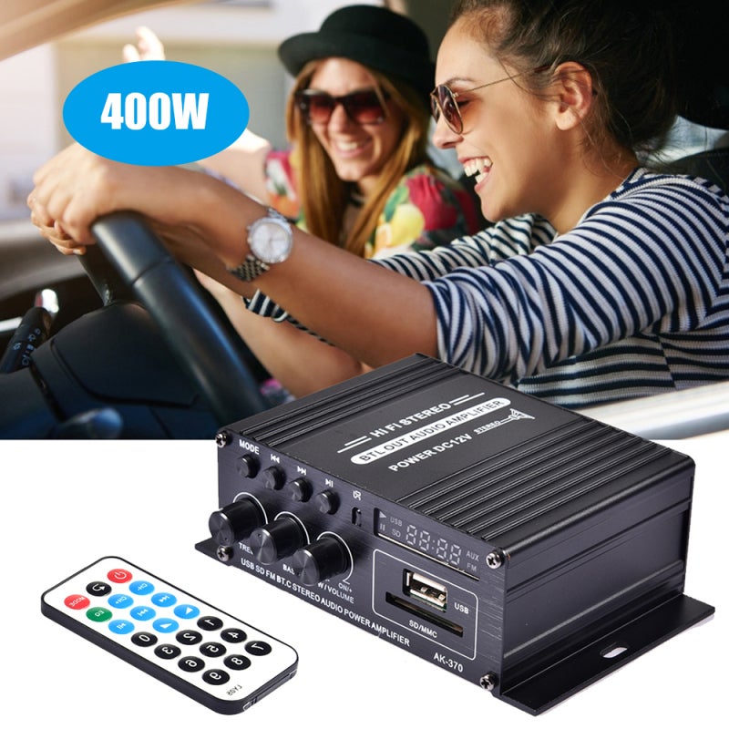 HiFi Amplifier: 2 Channel Output, Low Distortion - Mini Aluminum Alloy Music Receiver for Home Audio Playback - Image 1