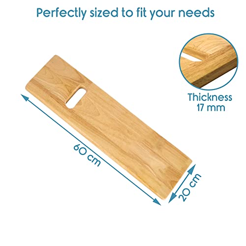KosmoCare Transfer Board for Patient - Patient Slide Assist Device for Transferring Patient from Wheelchair to Bed - Wooden Sliding Transport Platform (24" x 8") - Image 3