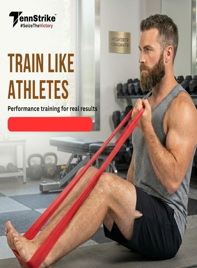 Tennstrike Pilate Resistance Bands for Workout & Stretch | for Gym, Home Toning Exercise, Yoga, Pilates, Stretching & Physiotherapy | Durable Latex Band for Men & Women (Medium) - Image 5