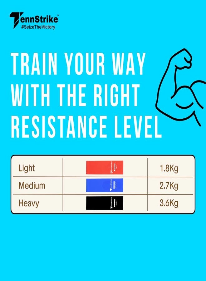 Tennstrike Pilate Resistance Bands for Workout & Stretch | for Gym, Home Toning Exercise, Yoga, Pilates, Stretching & Physiotherapy | Durable Latex Band for Men & Women (Medium) - Image 3