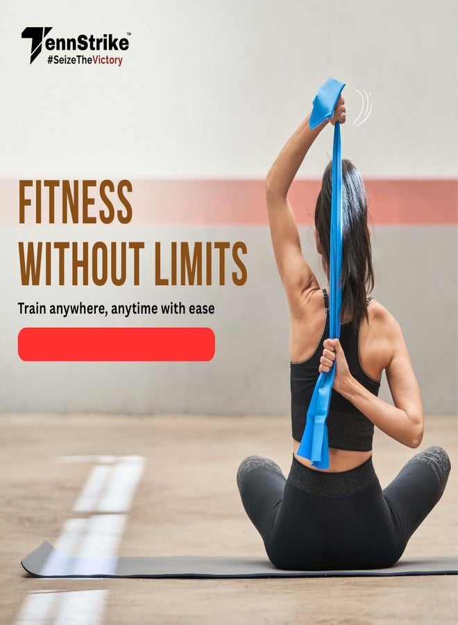 Tennstrike Pilate Resistance Bands for Workout & Stretch | for Gym, Home Toning Exercise, Yoga, Pilates, Stretching & Physiotherapy | Durable Latex Band for Men & Women (Medium) - Image 4