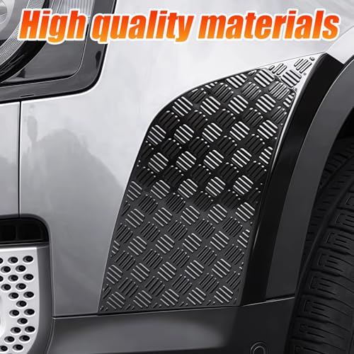 GafeSkui Front Wheel Arch ABS Black Body Anti-Scratch Protection Cover Trim Kit Compatible with 2020-2025 Land Rover Defender 90 110 130 Decoration Armor Sticker Trim Exterior Accessories - Image 4