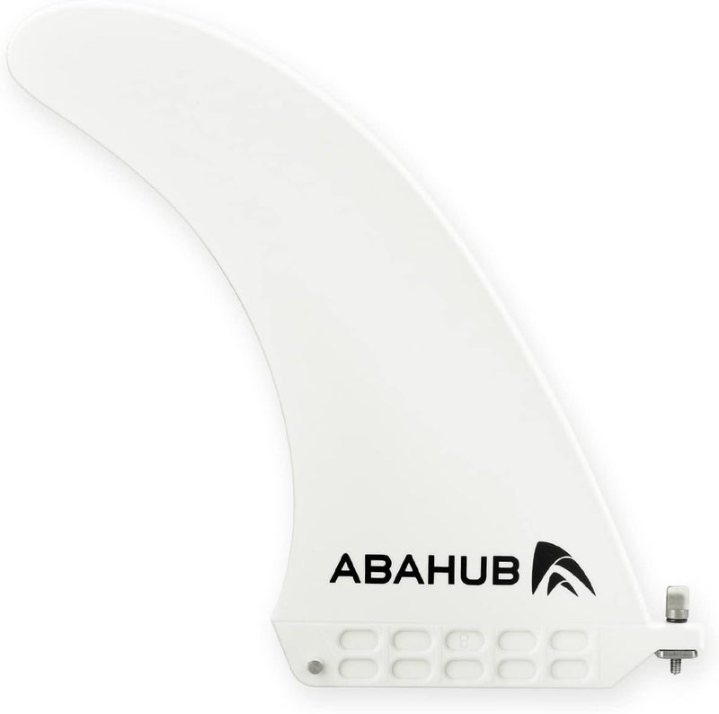 Abahub 8'' SUP Single Center Fin with 1 No Tool Fin Screw, Fiberglass Reinforeced 8 inch SUP Replacement Fins for Surfboard, Stand-up Paddle Board, Longboard, Black/Blue/White - Image 1