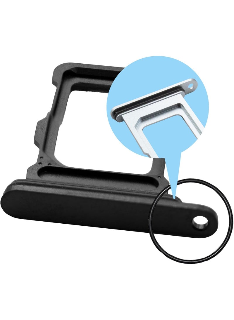 Mmobiel MMOBIEL Dual SIM Card Tray Compatible with iPhone 16 Pro  16 Pro Max  SIM Slot Tray Holder  Dual SIM Holder Replacement  Incl SIM Card Removal Tool and Waterproof Rubber Ring  Black  - Image 2
