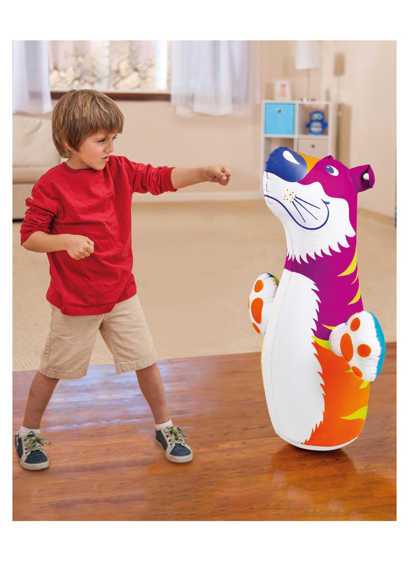 INTEX Intex 3D Inflatable Pop Punching Bags are designed for children and feature a sand-filled base that helps them return to their upright position after each punch, automatically returning them after hitting, providing a fun and safe experience for the child. Available in three different shapes.  - Image 5