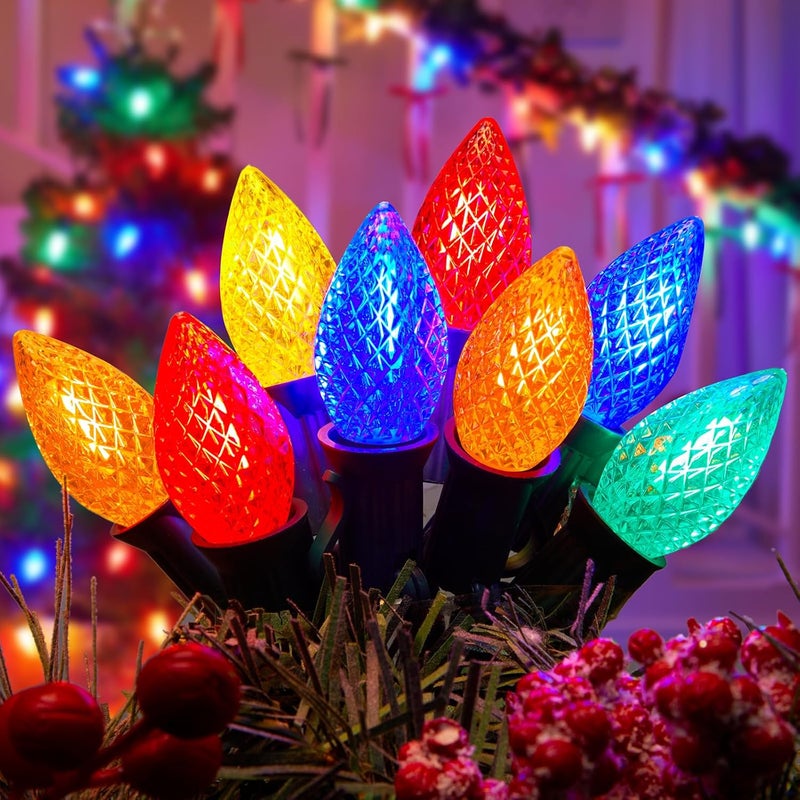 Brightown 50 Pack C7 Led Replacement Christmas Light Bulb C7 Shatterproof Led Bulbs for Christmas String Lights E12 Candelabra Base Commercial Grade Dimmable Holiday Bulbs Multicolor - Image 3