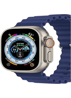 Alpine Loop for Apple Watch 49mm 45mm, Woven Loop with Metal Sport Band with iWatch Band Series Ultra 8 7 6 5 4 3 2 1 SE - Blue