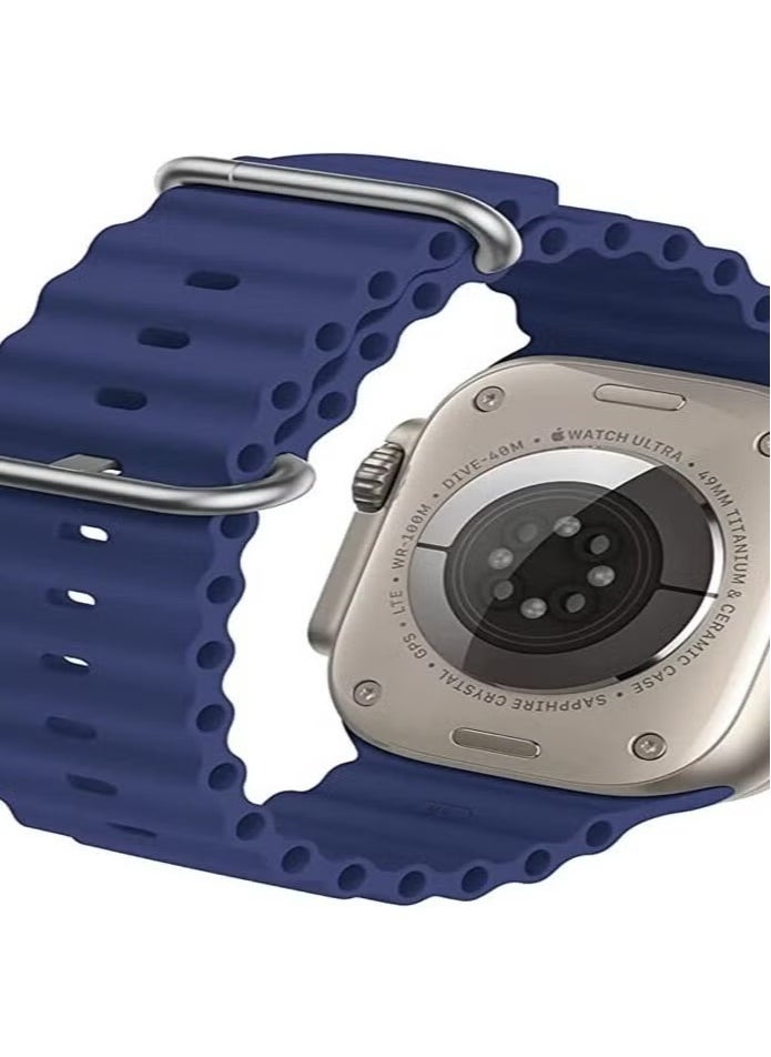 Generic - Alpine Loop for Apple Watch 49mm 45mm, Woven Loop with Metal Sport Band with iWatch Band Series Ultra 8 7 6 5 4 3 2 1 SE - Blue - Image 1