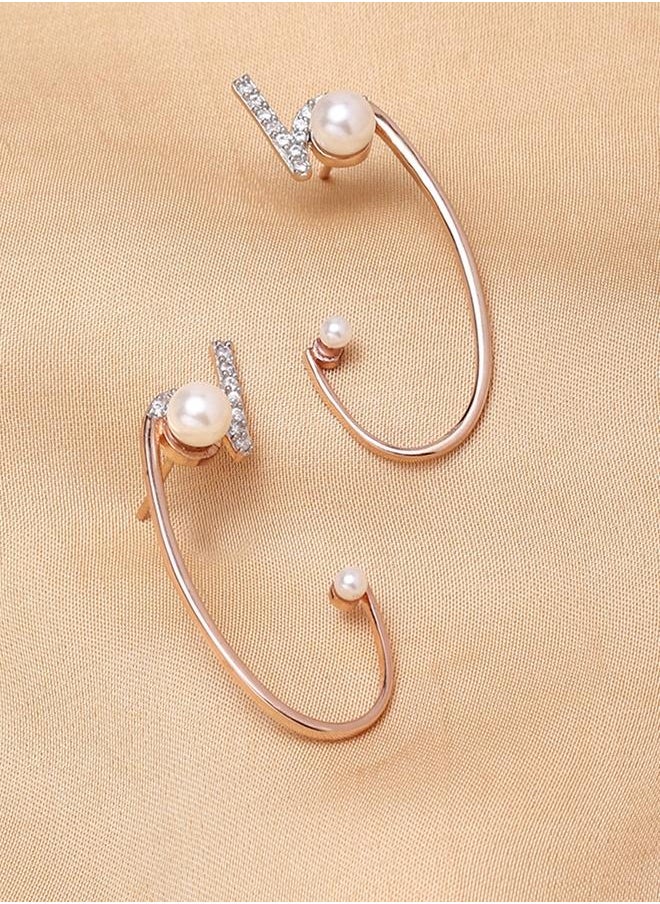 VOYLLA Voylla Rose Gold Brass Earrings  - Image 1