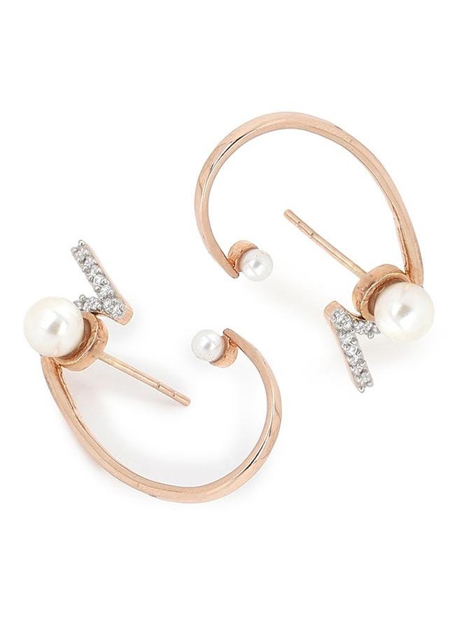 VOYLLA Voylla Rose Gold Brass Earrings  - Image 4