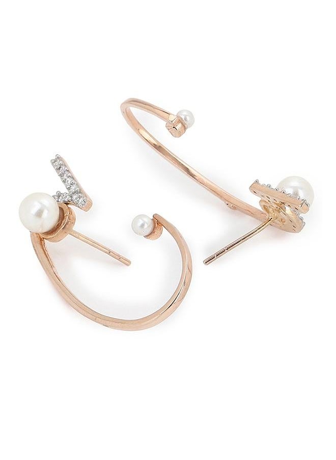 VOYLLA Voylla Rose Gold Brass Earrings  - Image 3