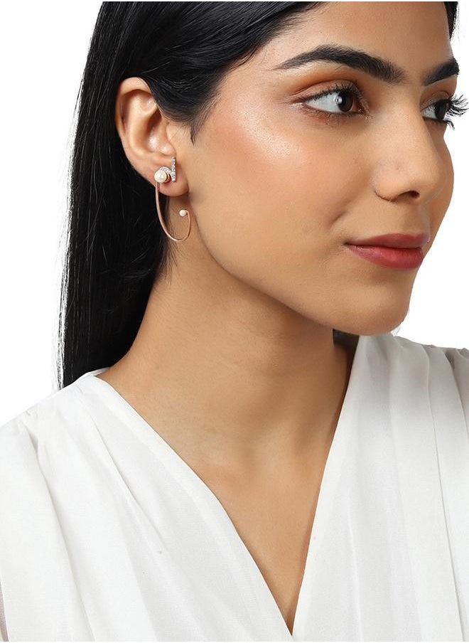 VOYLLA Voylla Rose Gold Brass Earrings  - Image 5