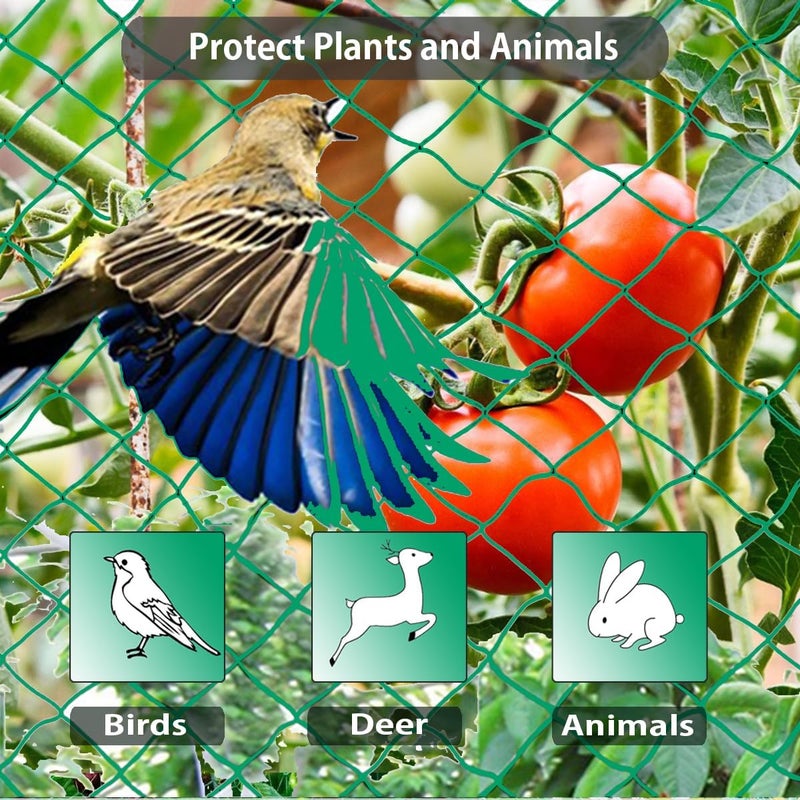 Aliagle Bird Netting for Garden Protect Vegetable Plants and Fruit Trees, Garden Net Doesn't Tangle and Reusable Fencing Protect Fruit Vegetables from Birds,Deer,Squirrels and Other Animals(13x20ft) - Image 3