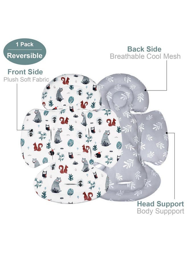 KAKIBLIN Infant Car Seat Insert, Breathable Reversible Car Seat Head Support for Infant, Newborn Car Seat Insert for Girls Boys, Fits for Stroller, Baby Swing, Bassinets, Pushchair (Gray) - Image 4