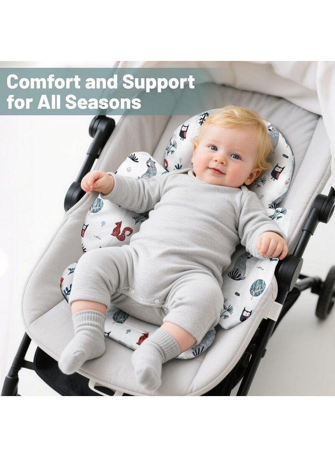 KAKIBLIN Infant Car Seat Insert, Breathable Reversible Car Seat Head Support for Infant, Newborn Car Seat Insert for Girls Boys, Fits for Stroller, Baby Swing, Bassinets, Pushchair (Gray) - Image 2