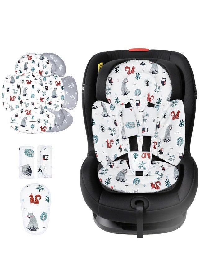 KAKIBLIN Infant Car Seat Insert, Breathable Reversible Car Seat Head Support for Infant, Newborn Car Seat Insert for Girls Boys, Fits for Stroller, Baby Swing, Bassinets, Pushchair (Gray) - Image 1