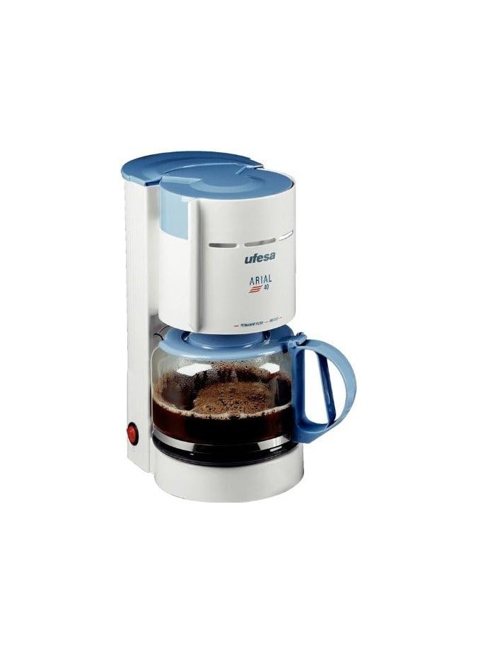 UFESA CG7220 Arial 40 Espresso Coffee Machine 6 Bar, 230V, Compact & Easy to Clean – Blue/White