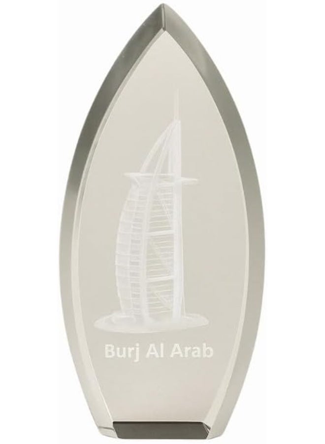 DAY TO DAY Glorious Avenue Crystal Glass Engraved Burj Al Arab Crystal Souvenir