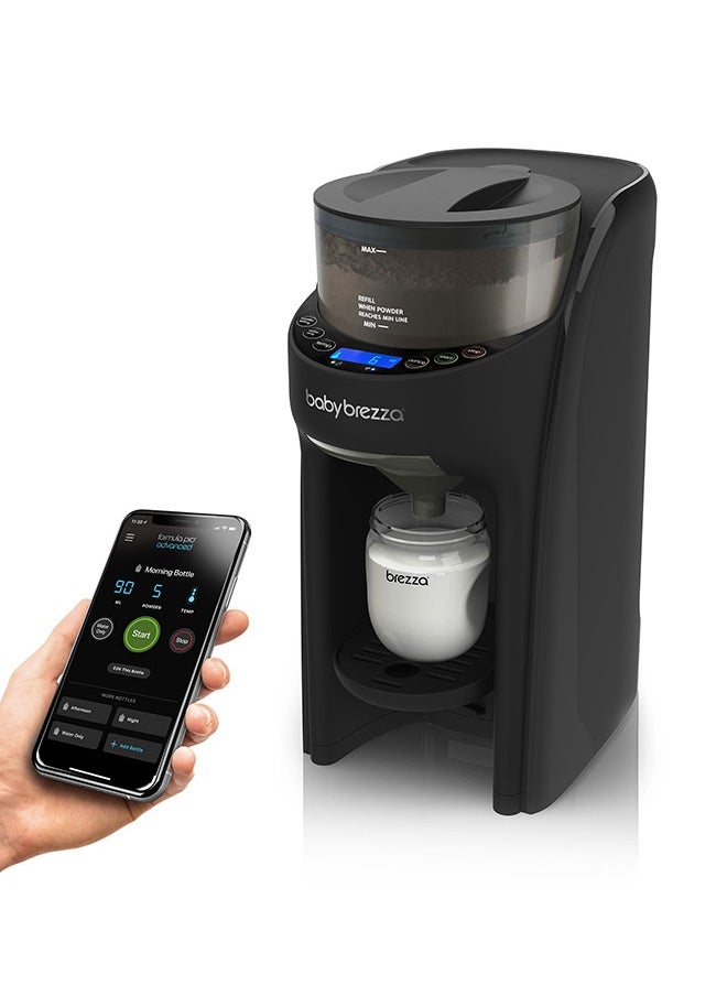 Baby Brezza Formula Pro Advanced WiFi Formula Dispenser - Automatically Mix a Warm Formula Bottle From Your Phone Instantly – Easily Make Bottle With Automatic Powder Blending Machine, Black  - Image 1