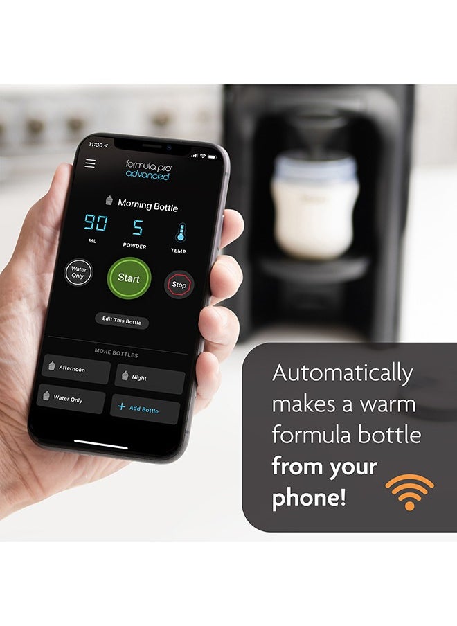 Baby Brezza - Formula Pro Advanced WiFi Formula Dispenser - Automatically Mix a Warm Formula Bottle From Your Phone Instantly – Easily Make Bottle With Automatic Powder Blending Machine, Black - Image 1
