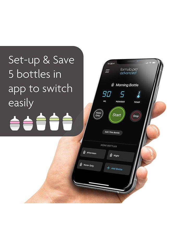 Baby Brezza - Formula Pro Advanced WiFi Formula Dispenser - Automatically Mix a Warm Formula Bottle From Your Phone Instantly – Easily Make Bottle With Automatic Powder Blending Machine, Black - Image 1