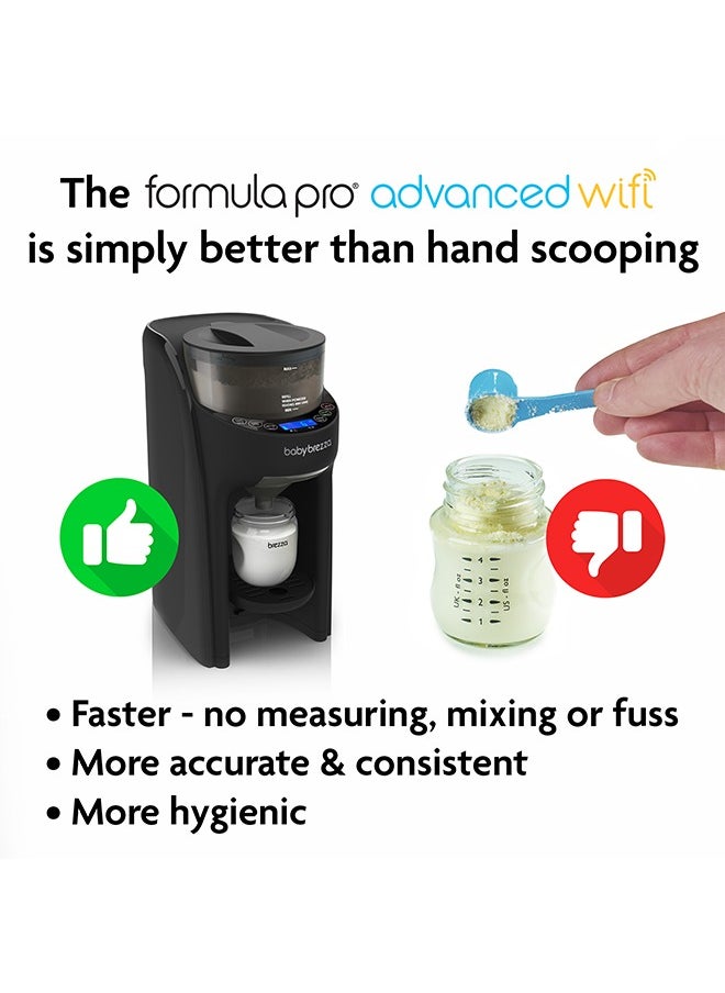 Baby Brezza - Formula Pro Advanced WiFi Formula Dispenser - Automatically Mix a Warm Formula Bottle From Your Phone Instantly – Easily Make Bottle With Automatic Powder Blending Machine, Black - Image 1