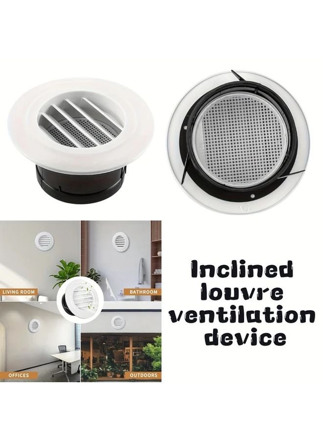 4 Inch Slanted Ventilation Device Insect Rain Proof Ceiling Wall Mount All Season Air Circulation - Image 2