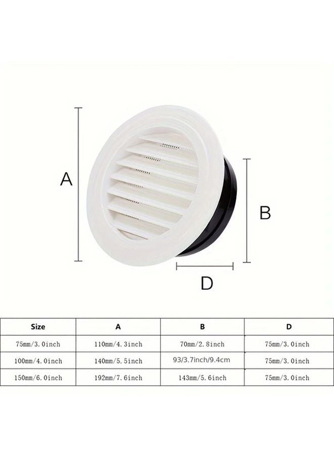 4 Inch Slanted Ventilation Device Insect Rain Proof Ceiling Wall Mount All Season Air Circulation - Image 5
