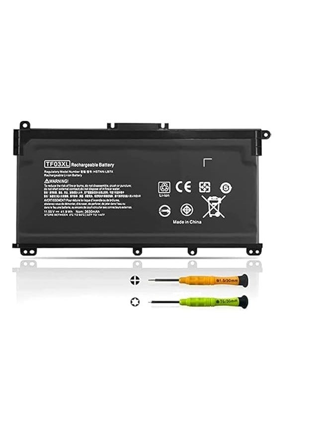Terabyte بطارية بديلة TF03XL لجهاز HP Pavilion X360 14-bf، 14-bp، 14-cd، 15-cc، 15-cd، 15-ck، 17-ar سلسلة اللابتوبات - Image 1