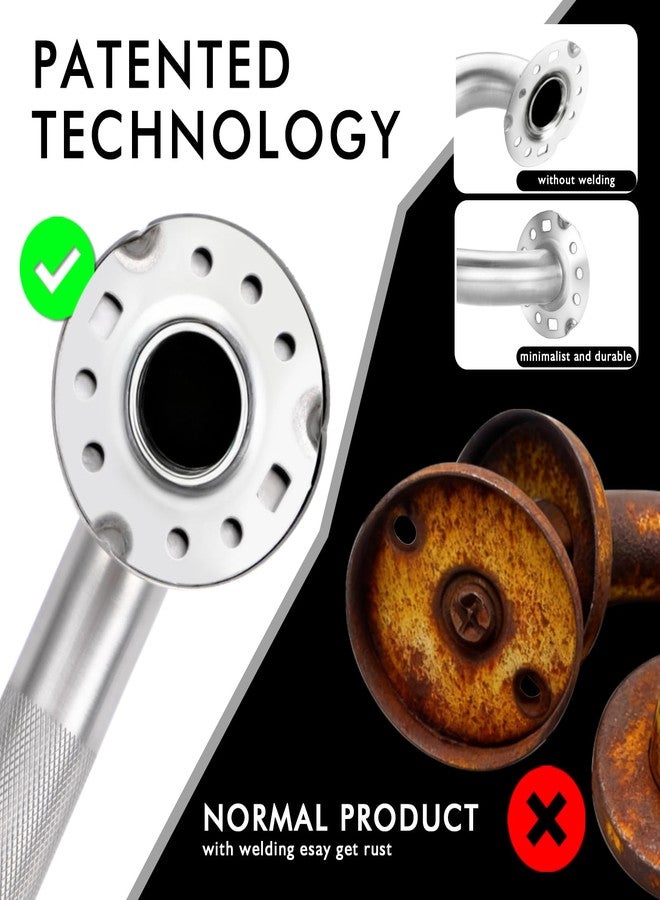 Raemnaky Grab Bars for Bathtubs and Showers, 304 Stainless Steel Handicap Grab Bar, Anti Slip Bathroom Handrail with Knurled Surface, Holds up to 500 LBS Safety Shower Handle for Elderly (18 Inches) - Image 4