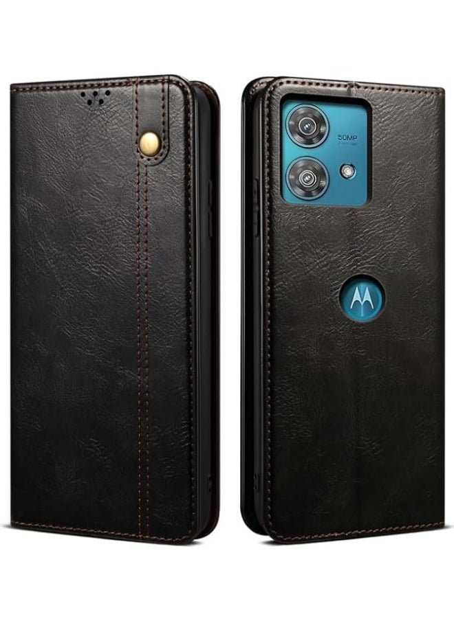 General - Flip Case Compatible with Motorola Edge 40 Neo,Leather Wallet Case Classic Design with Card Slot and Magnetic Closure Flip Fold Case for Moto Edge 40 Neo - Image 1