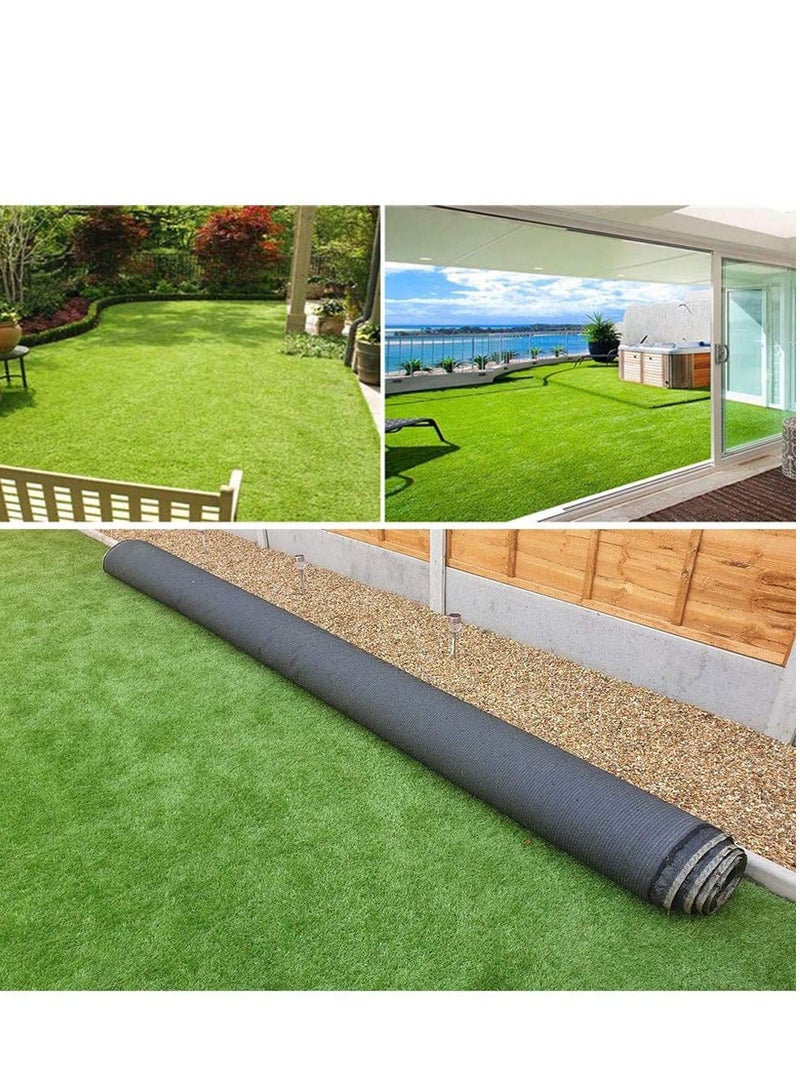 LINGWEI Artificial Grass Carpet Green For Home Outdoor Front  - Image 3