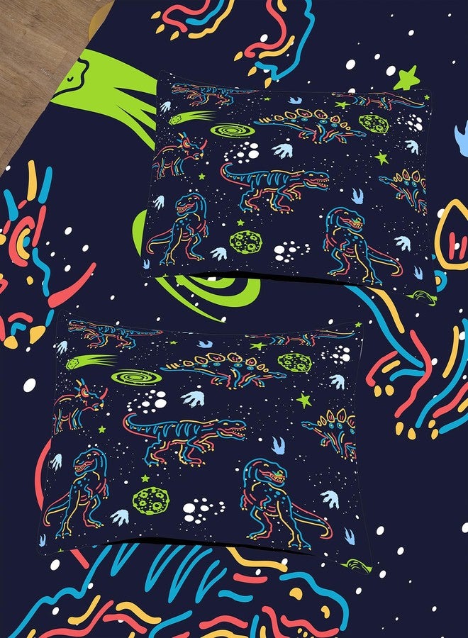 NINENINE Dinosaur Comforter Sets for Boys,Kids Dinosaur Bedding Set,Twin Size Bedding Sets for Boys Kids,Dark Blue Comforter Set with 1 Comforter 1 Pillowcase - Image 5