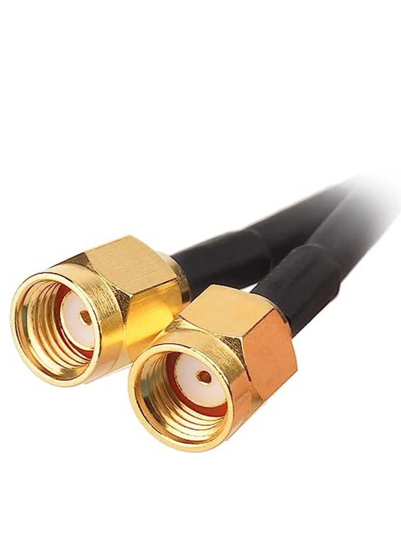 Generic - Eightwood Dual WiFi Antenna with RP-SMA Male Connector, 2.4GHz 5GHz Dual Band Antenna Magnetic Base for WiFi Wireless Router Mobile Hotspot - Image 1