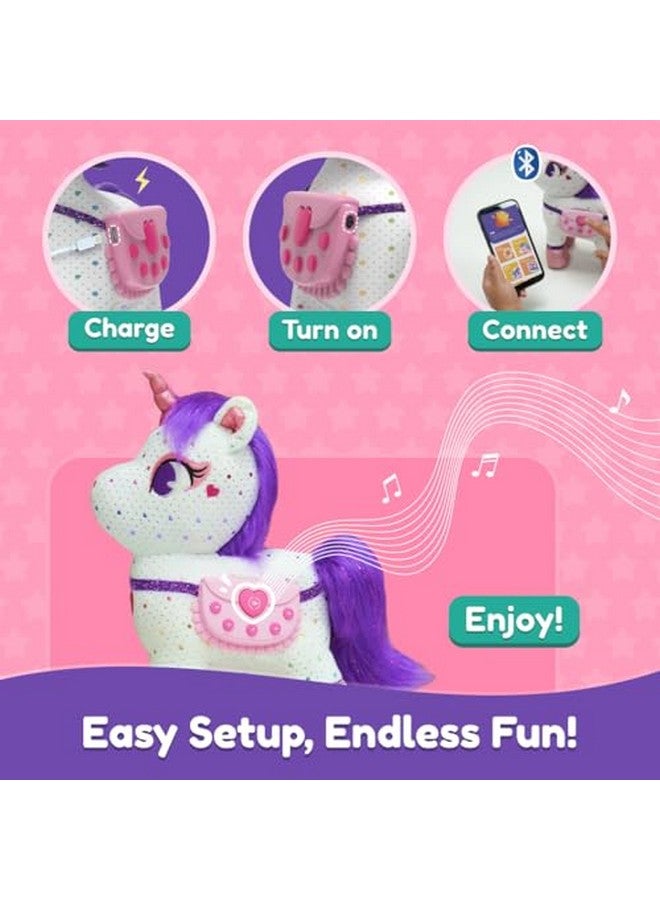 Shifu ZeeZee The Smart Storyteller - Singing & Talking Unicorn Friend Soft Toys for Kids Unlimited Content on The App Rhymes Stories Pretend Play Birthday Gifts for Boys and Girls Ages 3, 4, 5, 6 - Image 4