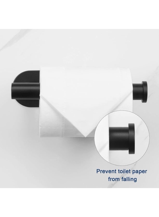Toilet Paper Holder Self Adhesive, Premium Thicken SUS304 Stainless Steel Rustproof Adhesive Toilet Roll Holder no Drilling for Bathroom, Kitchen, Washroom (1 Pack, Matte Black) - Image 3