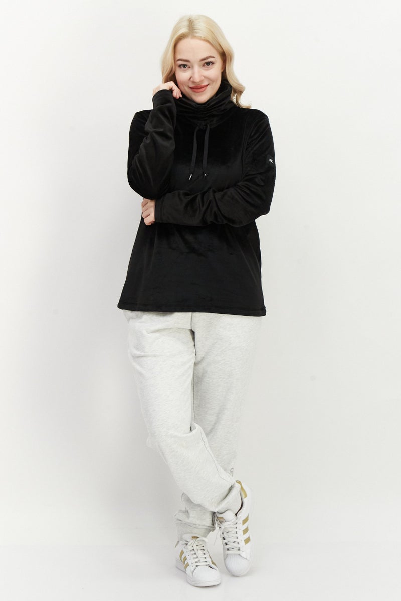 O'NEILL Women Halter Neck Solid Sweatshirt, Black - Image 2