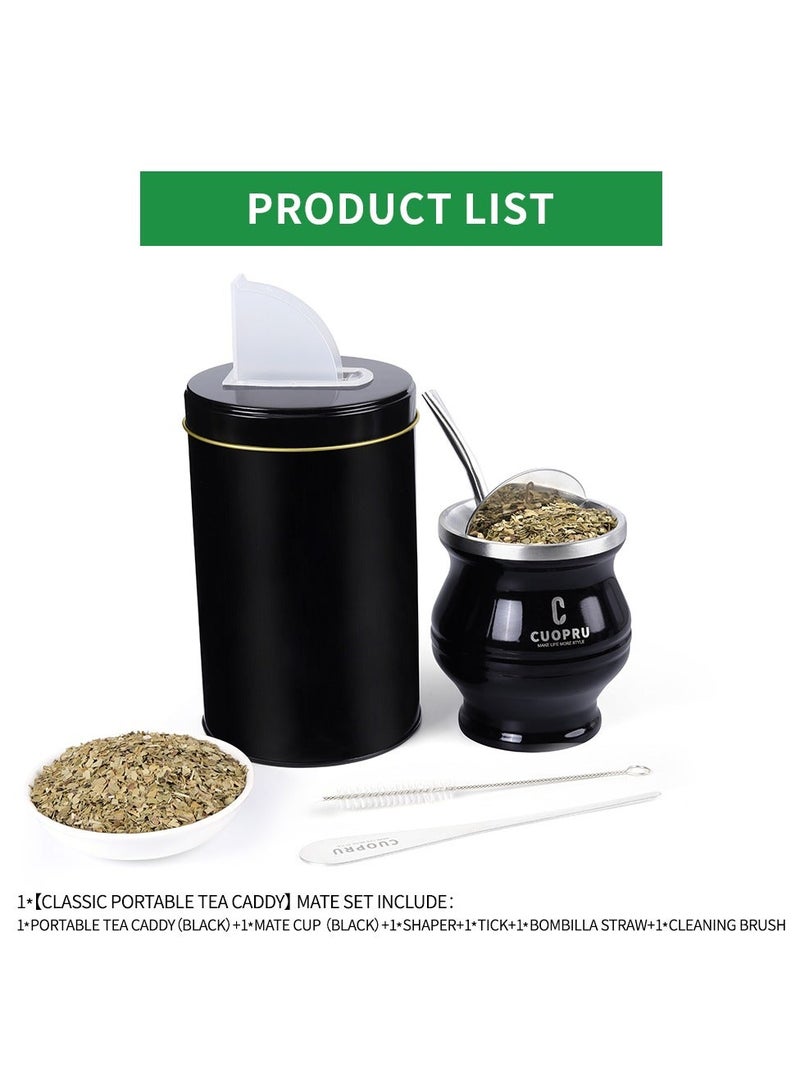 كوبرو طقم كوب المته 6 في 1 يشمل كوب مته، قشة بومبيّا، وعلب تخزين الشاي - Image 5