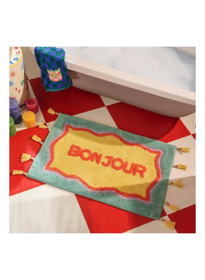 Zsa Zsa Zsu  Punjab Yellow - Green Bathroom Mat 60x90 cm.  | Best Price UAE