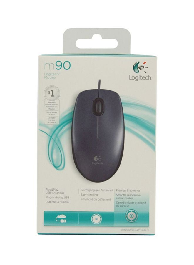Logitech 910-001793 Wired Mouse M90 black - Image 3