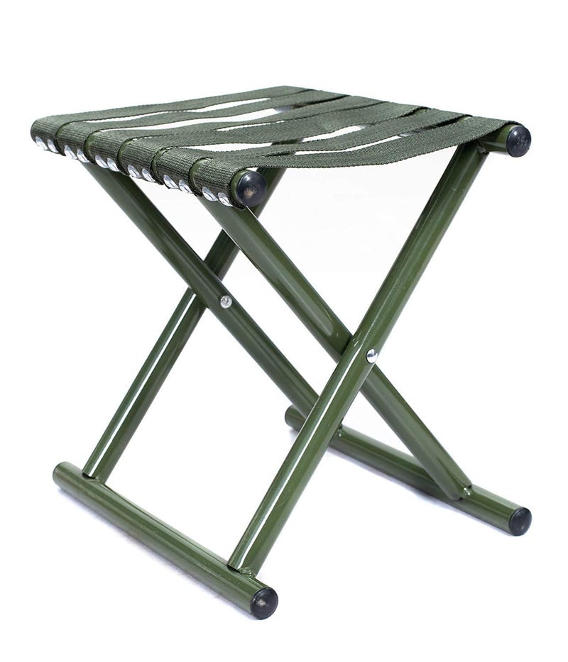 Cyrox Metal Fabric Folding Stool Portable Folding Camp Chair Ultralight Camping Chair for Camping Fishing Travel Hiking - Image 1