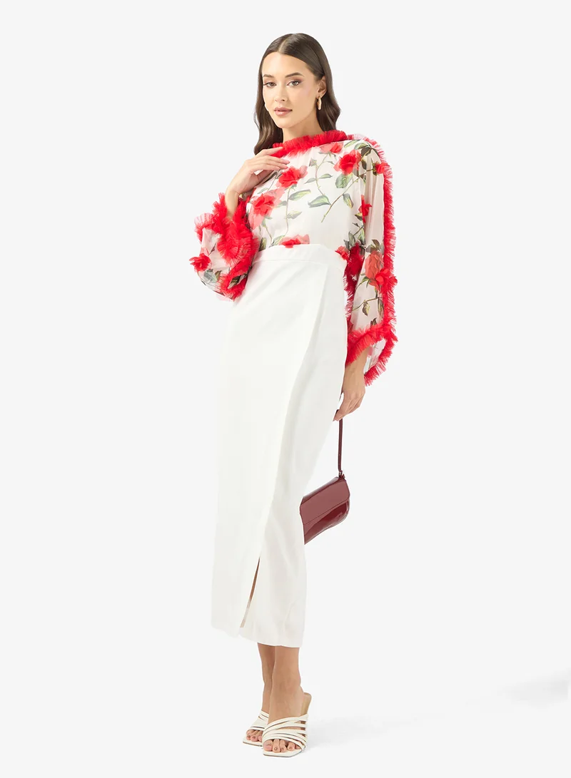 Golden Apple  Floral Overlay Dress for Women | Best Price UAE