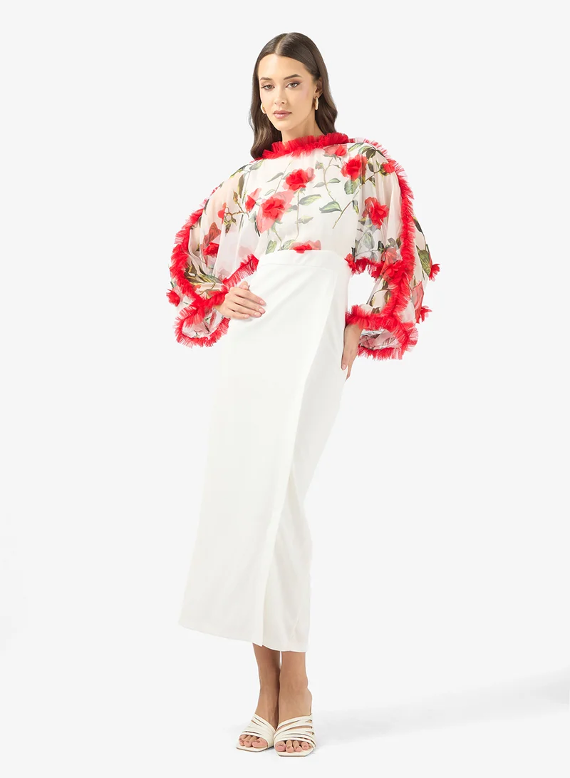 Floral Overlay Dress