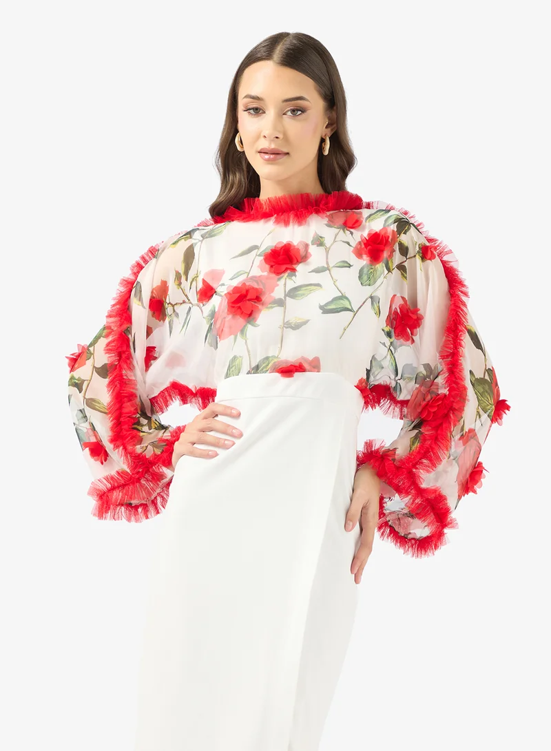 Golden Apple  Floral Overlay Dress for Women | Best Price UAE