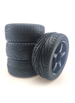 1/10 Level Running Racing Highway Street Running RV Wear-resistant Tire HSP Unlimited RC Remote Control Model Car Four Pack-Color:D13 + A Wheel Hub