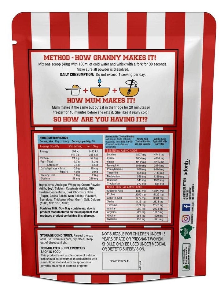 Adonis Dietary Supplement Cookie Dough (Casein Protein) - Cookie With Caramel 400 Grams - Image 3