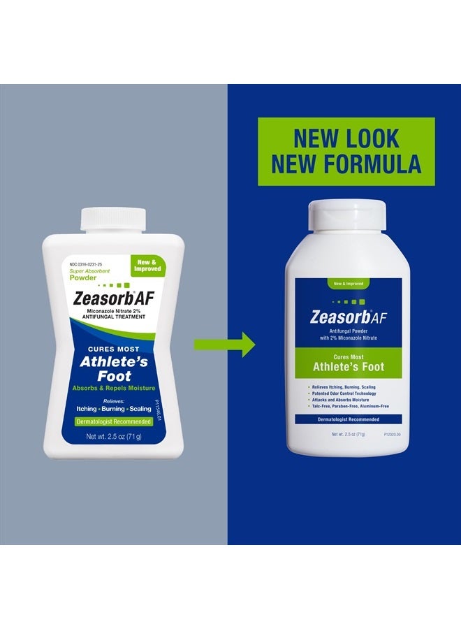 Zeasorb Super Absorbent Athlete's Foot Antifungal Treatment Powder, Dermatologist Recommended, Patented Odor Control Technology, with 2% Miconazole Nitrate and Soothing Aloe, Talc-Free, 2.5 oz Bottle  - Image 5