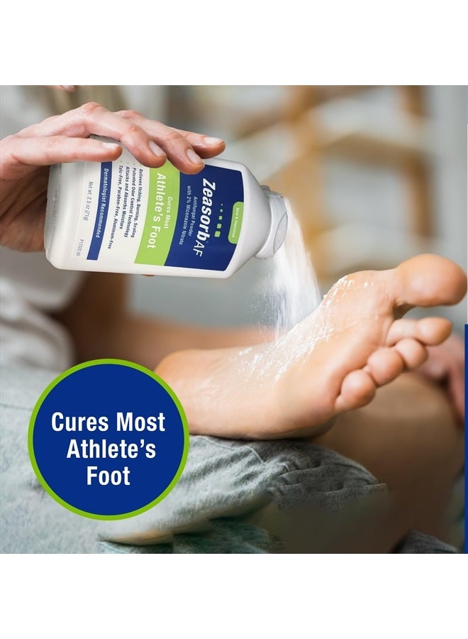 Zeasorb Super Absorbent Athlete's Foot Antifungal Treatment Powder, Dermatologist Recommended, Patented Odor Control Technology, with 2% Miconazole Nitrate and Soothing Aloe, Talc-Free, 2.5 oz Bottle  - Image 3