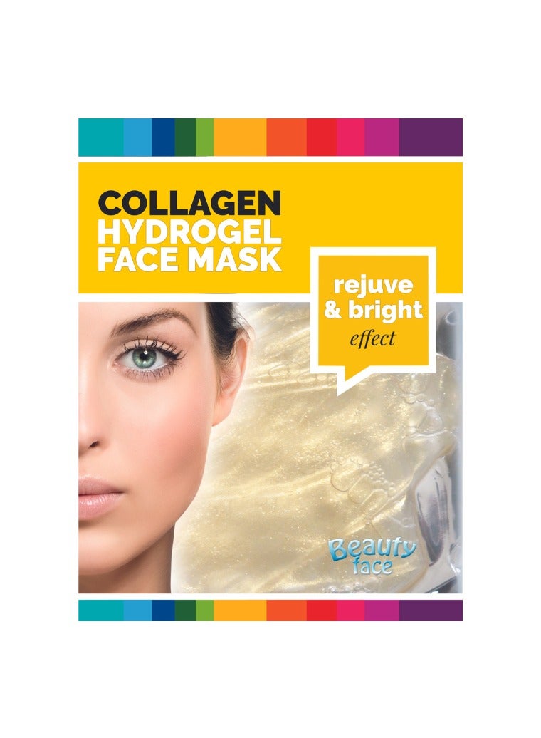 BeautyFace Collagen Hydrogel Face Mask Diamond  and Gold Rebuild and Brightening Collagen Treatment Rejuve & Bright Effect